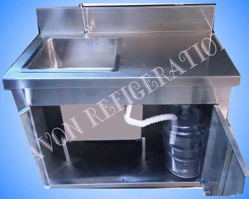 SS Cupboard Table with Grease Trap